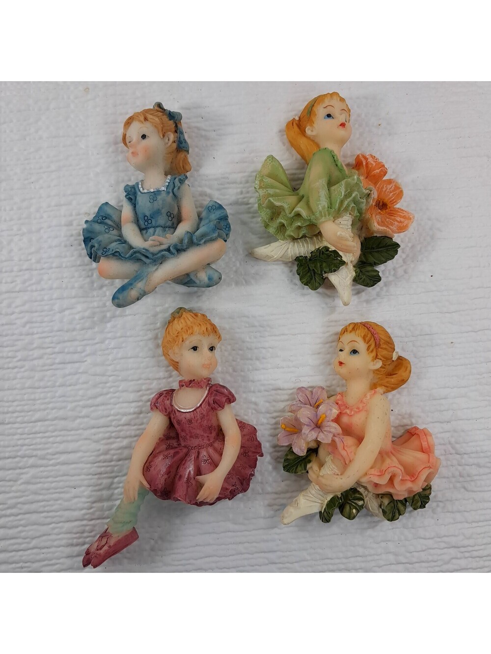 Vintage Prestige refrigerator Magnet set 4 Ballerina girls fridge dimensional